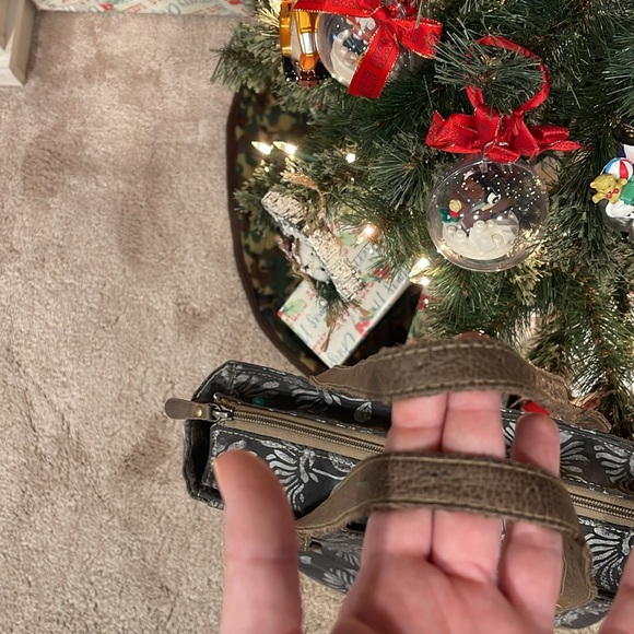 Floral Patterned Black and Brown Myra  Bag - Picture 7 of 10